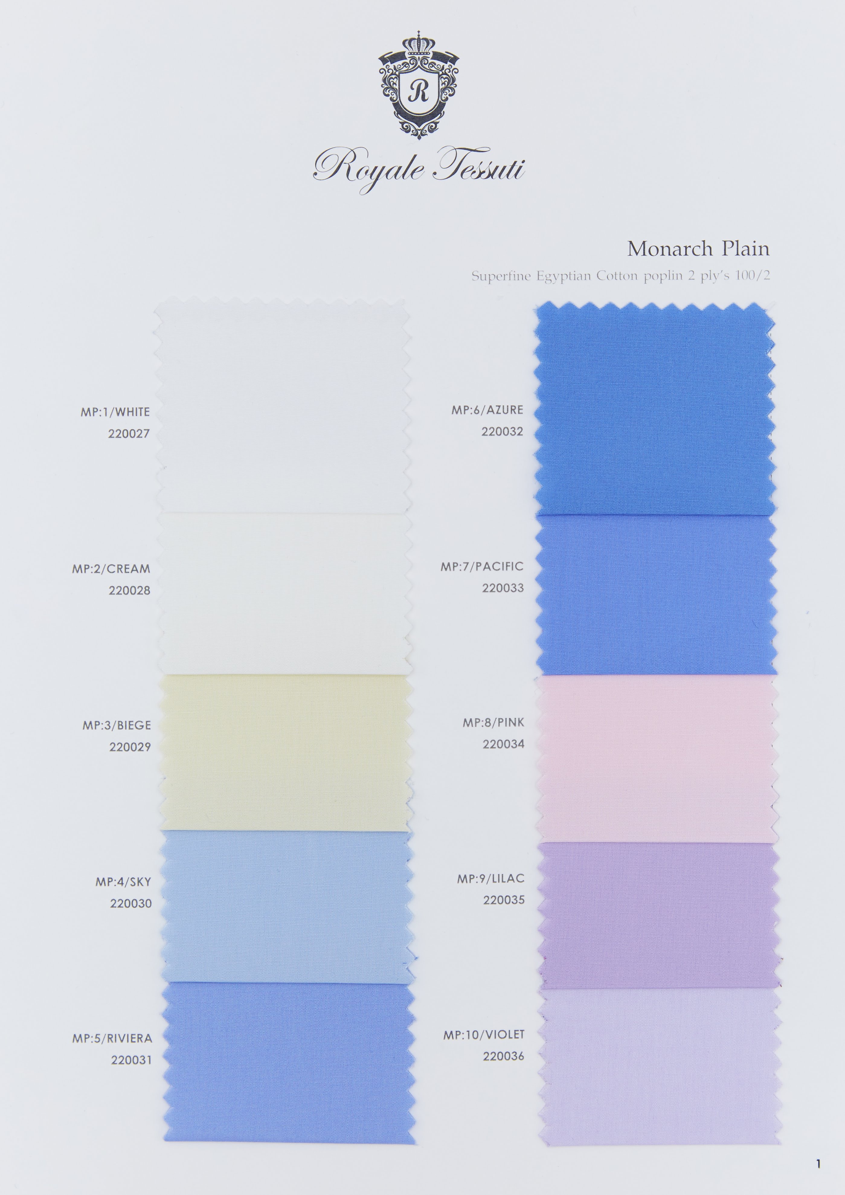 RT-001 — Classic Collection fabric swatch, code RT-001