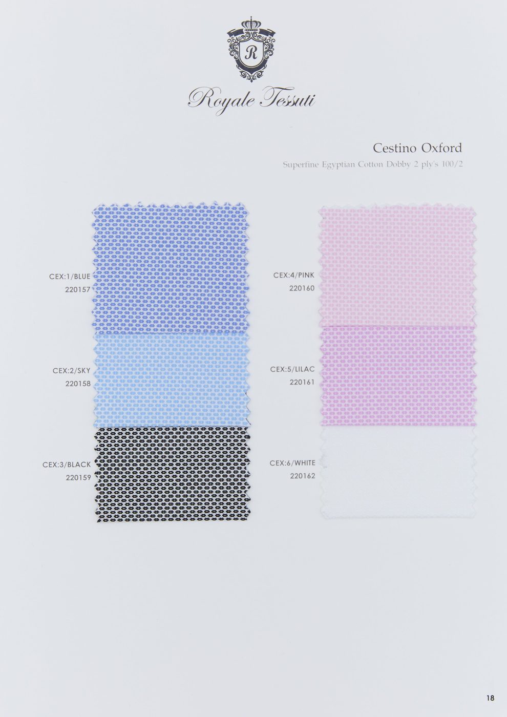 RT-018 — Classic Collection fabric swatch, code RT-018