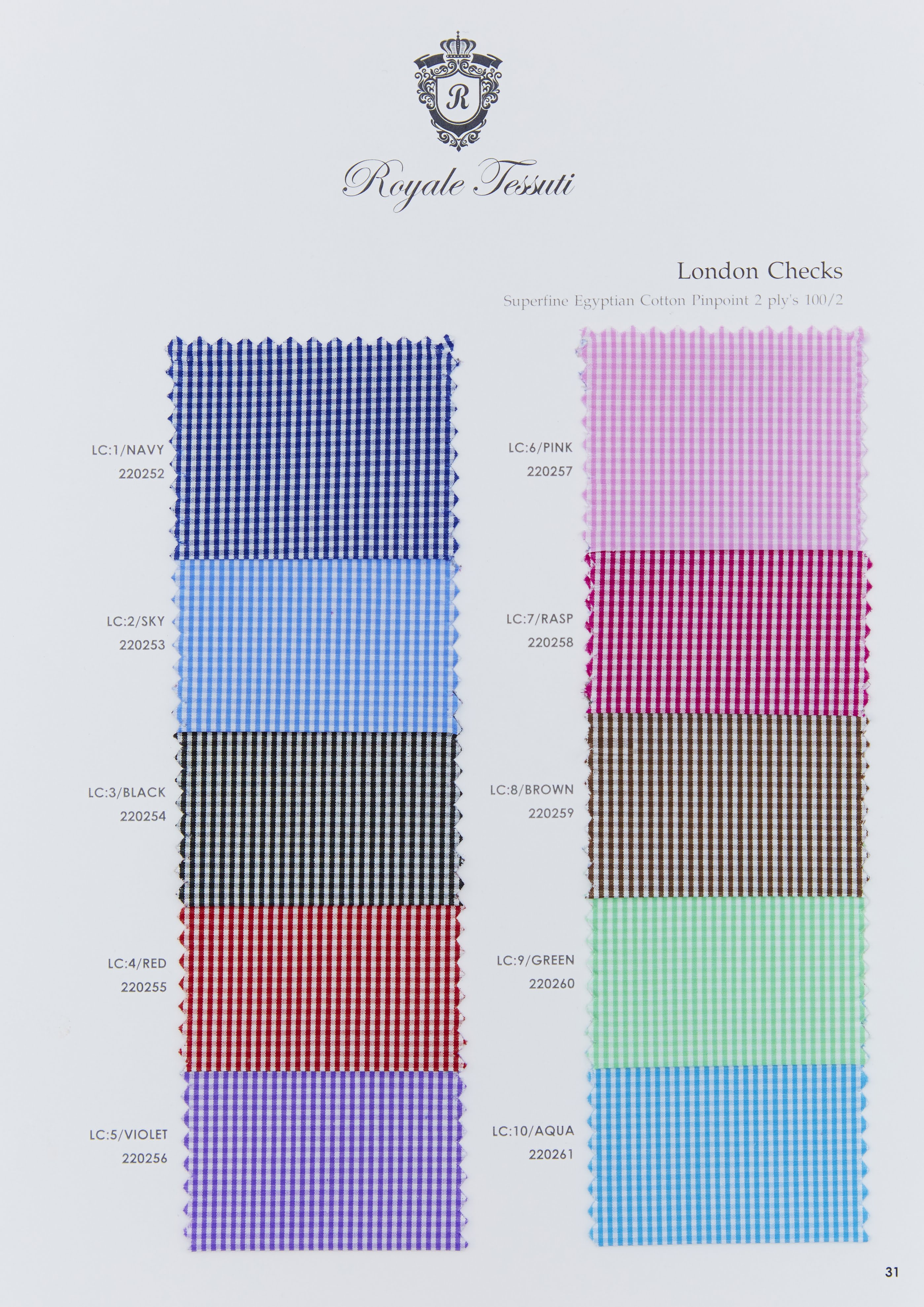 RT-031 — Classic Collection fabric swatch, code RT-031