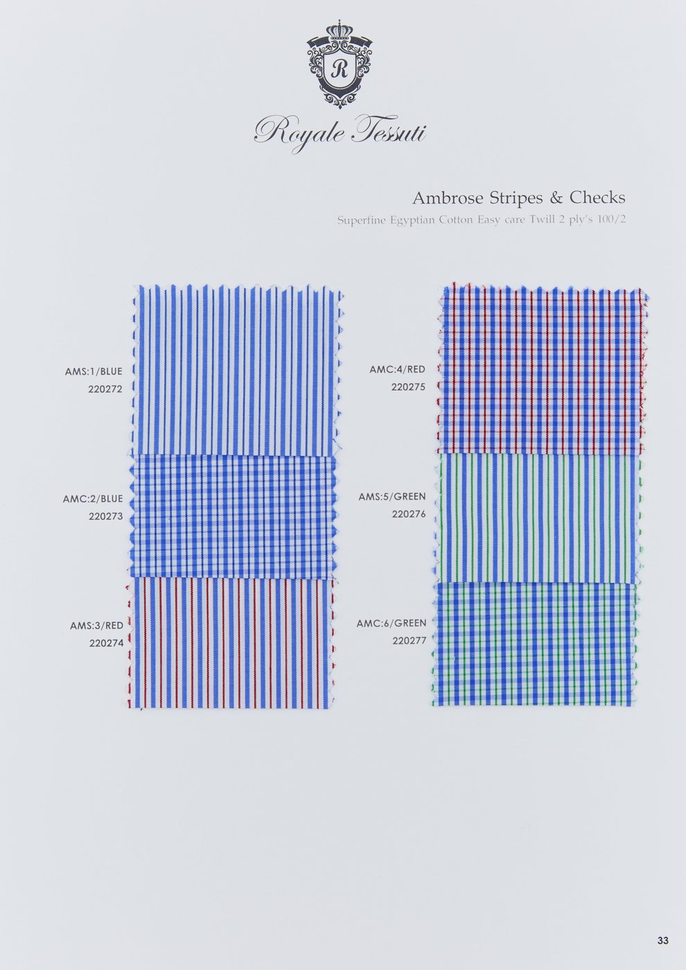 RT-033 — Classic Collection fabric swatch, code RT-033