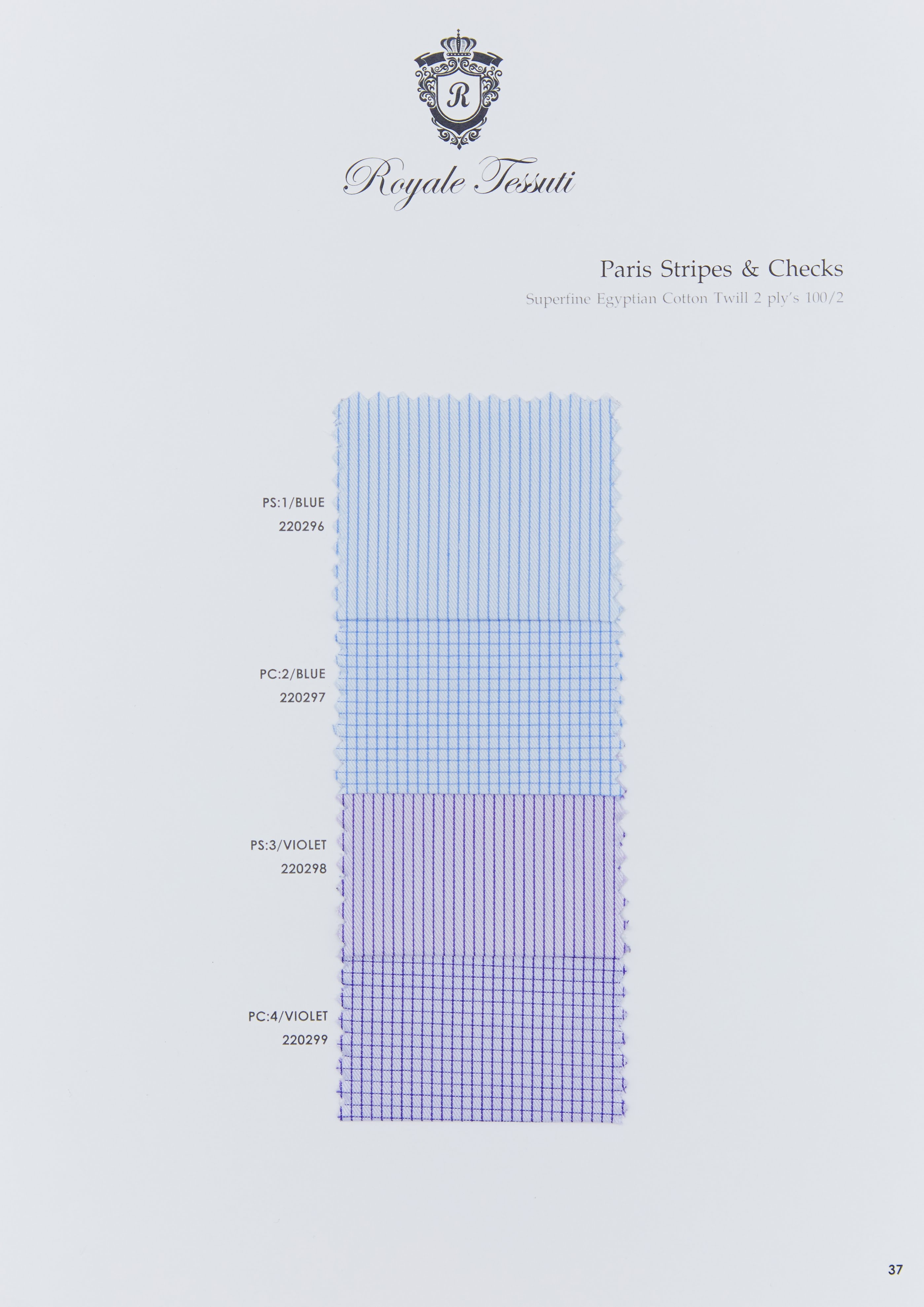 RT-037 — Classic Collection fabric swatch, code RT-037