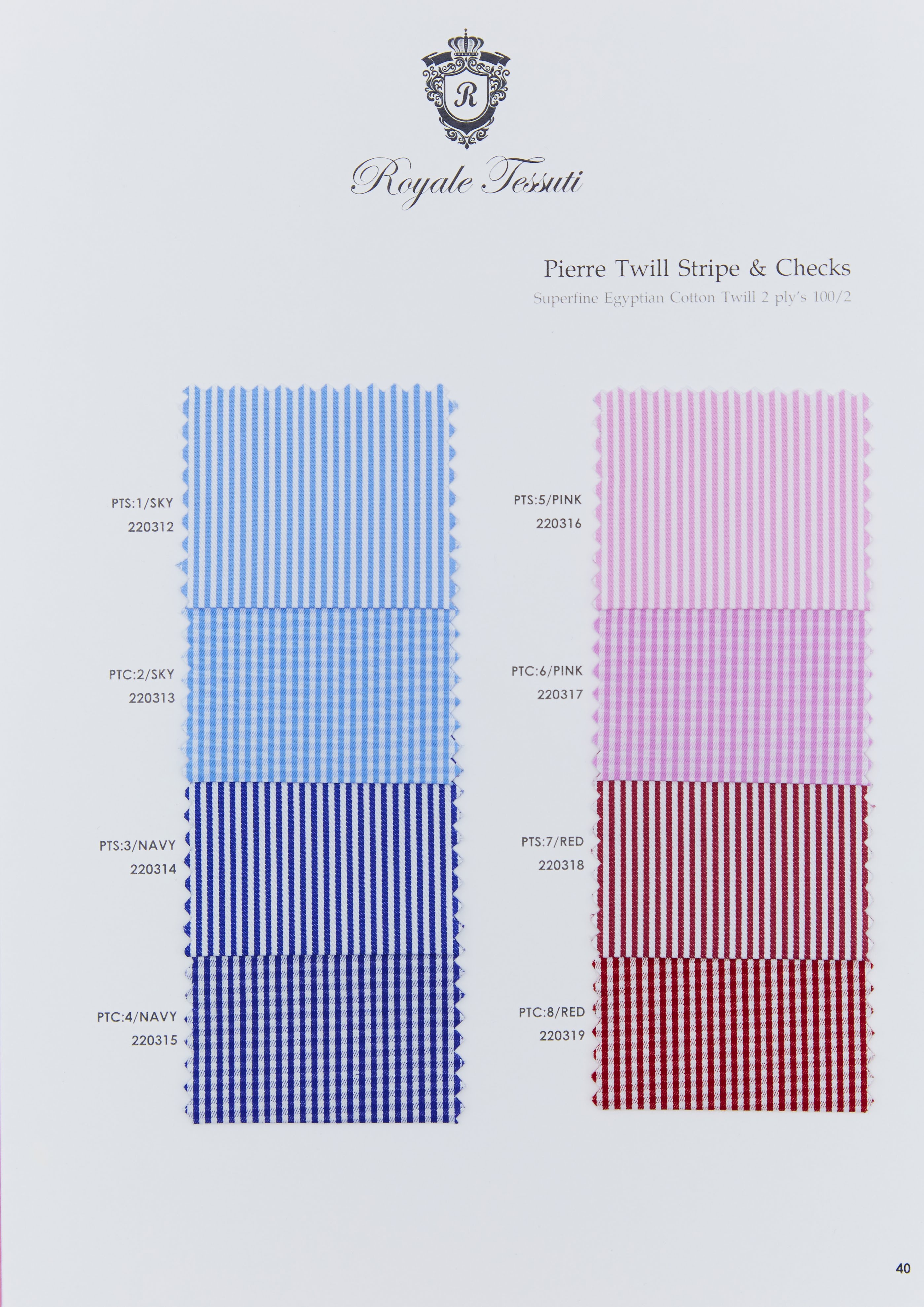 RT-040 — Classic Collection fabric swatch, code RT-040
