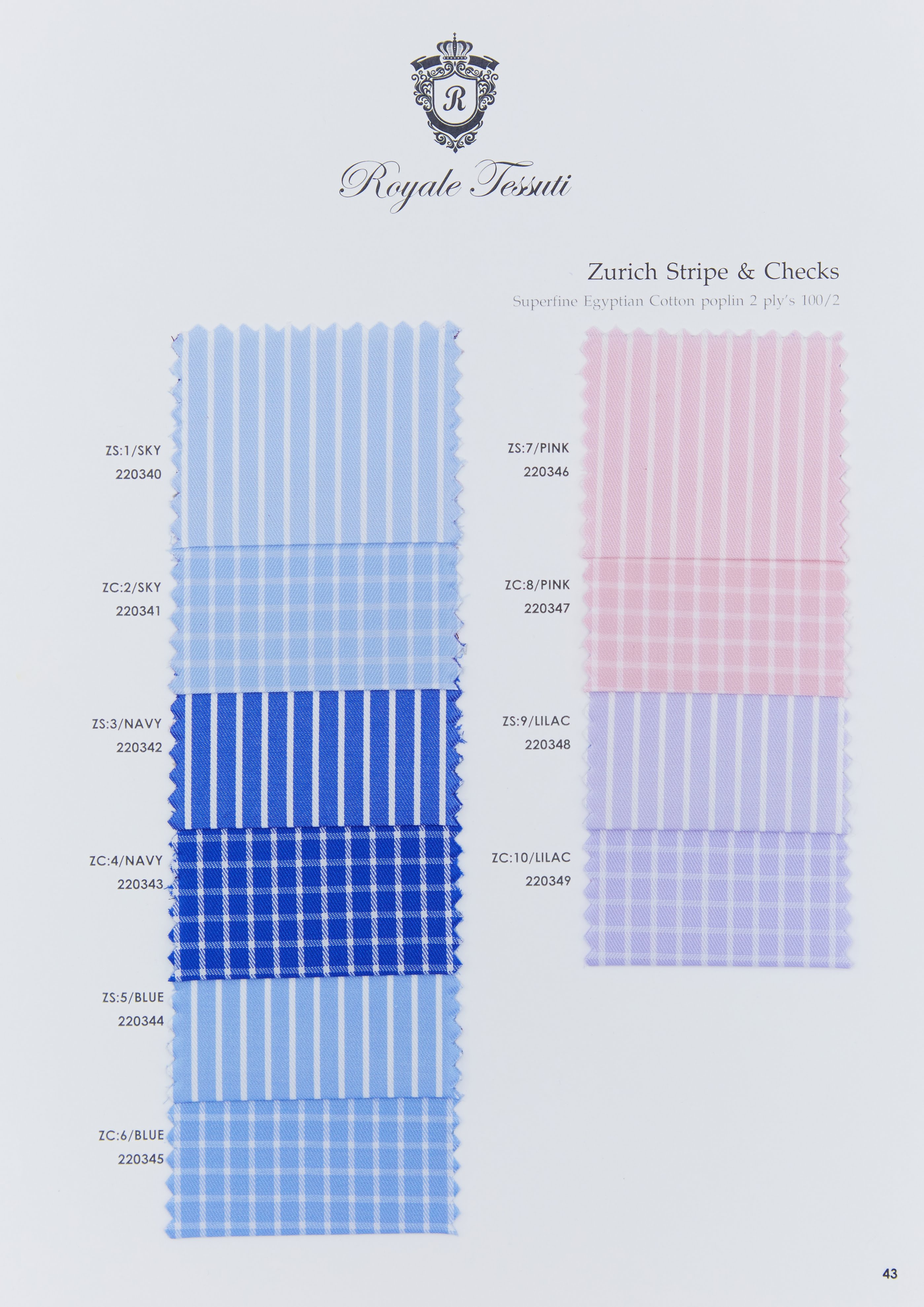 RT-043 — Classic Collection fabric swatch, code RT-043
