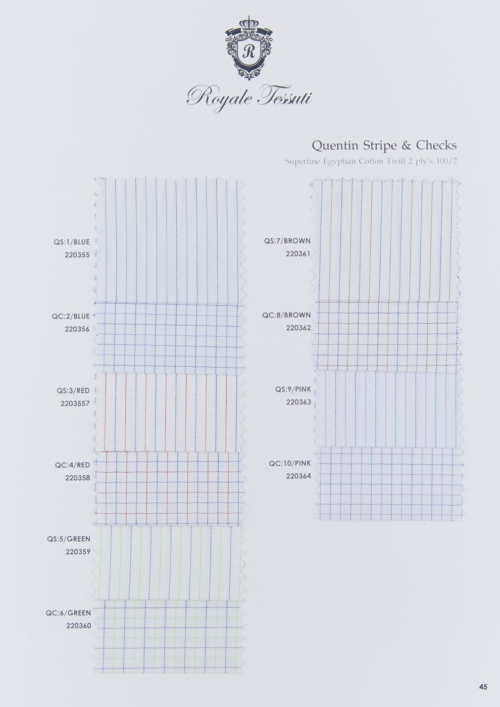 RT-045 — Classic Collection fabric swatch, code RT-045