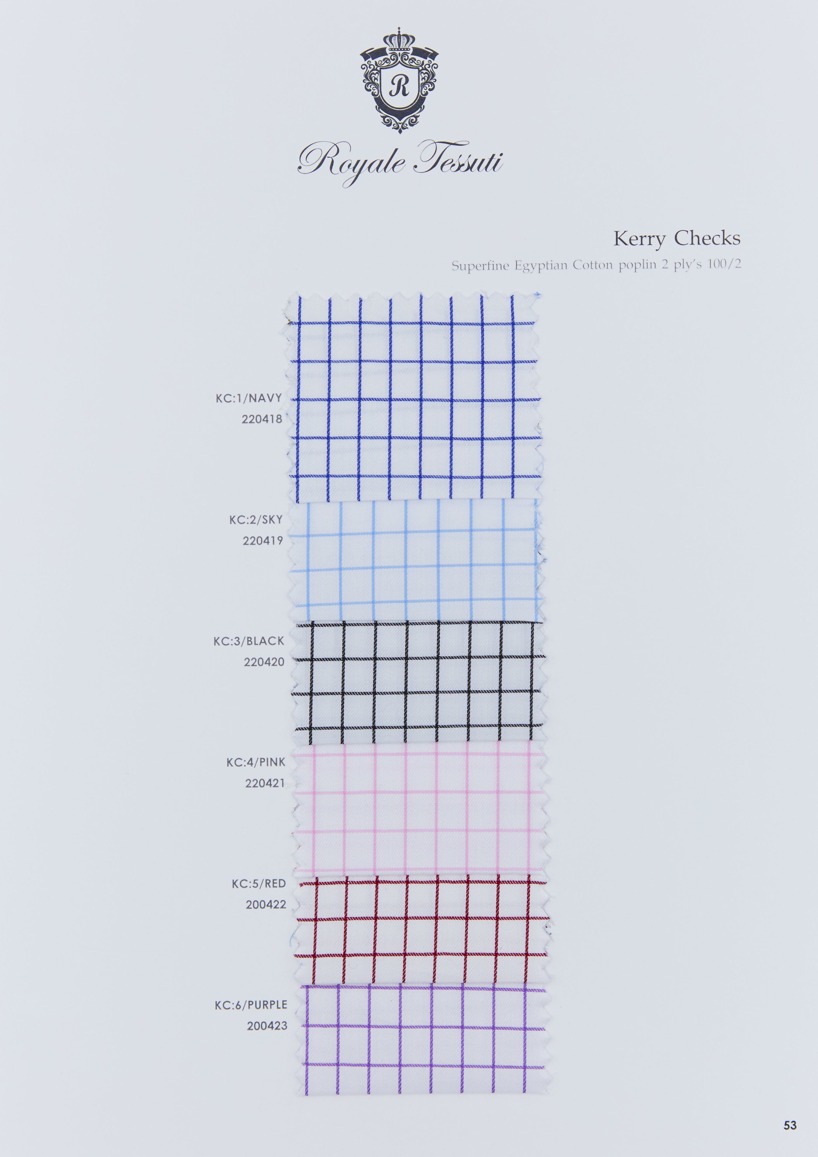 RT-053 — Classic Collection fabric swatch, code RT-053