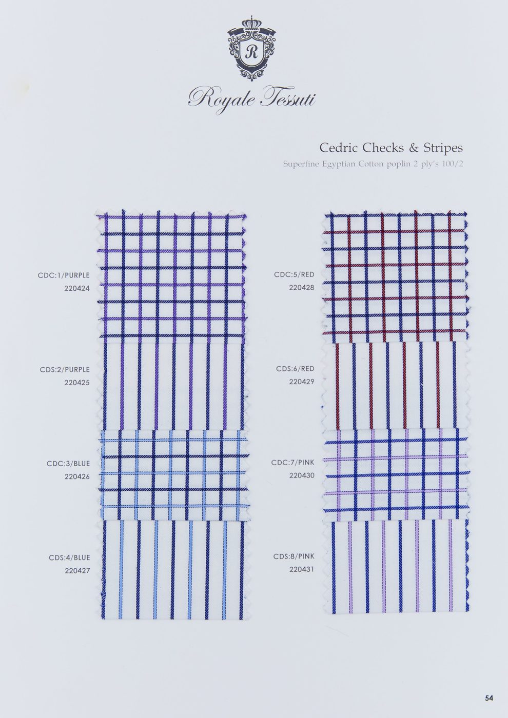 RT-054 — Classic Collection fabric swatch, code RT-054