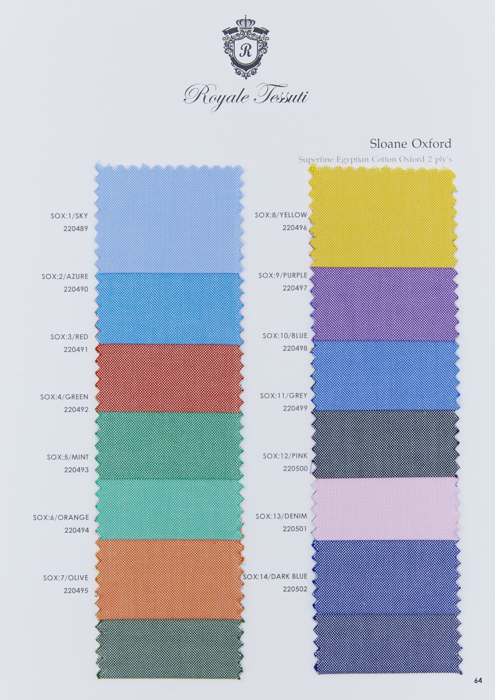 RT-064 — Classic Collection fabric swatch, code RT-064