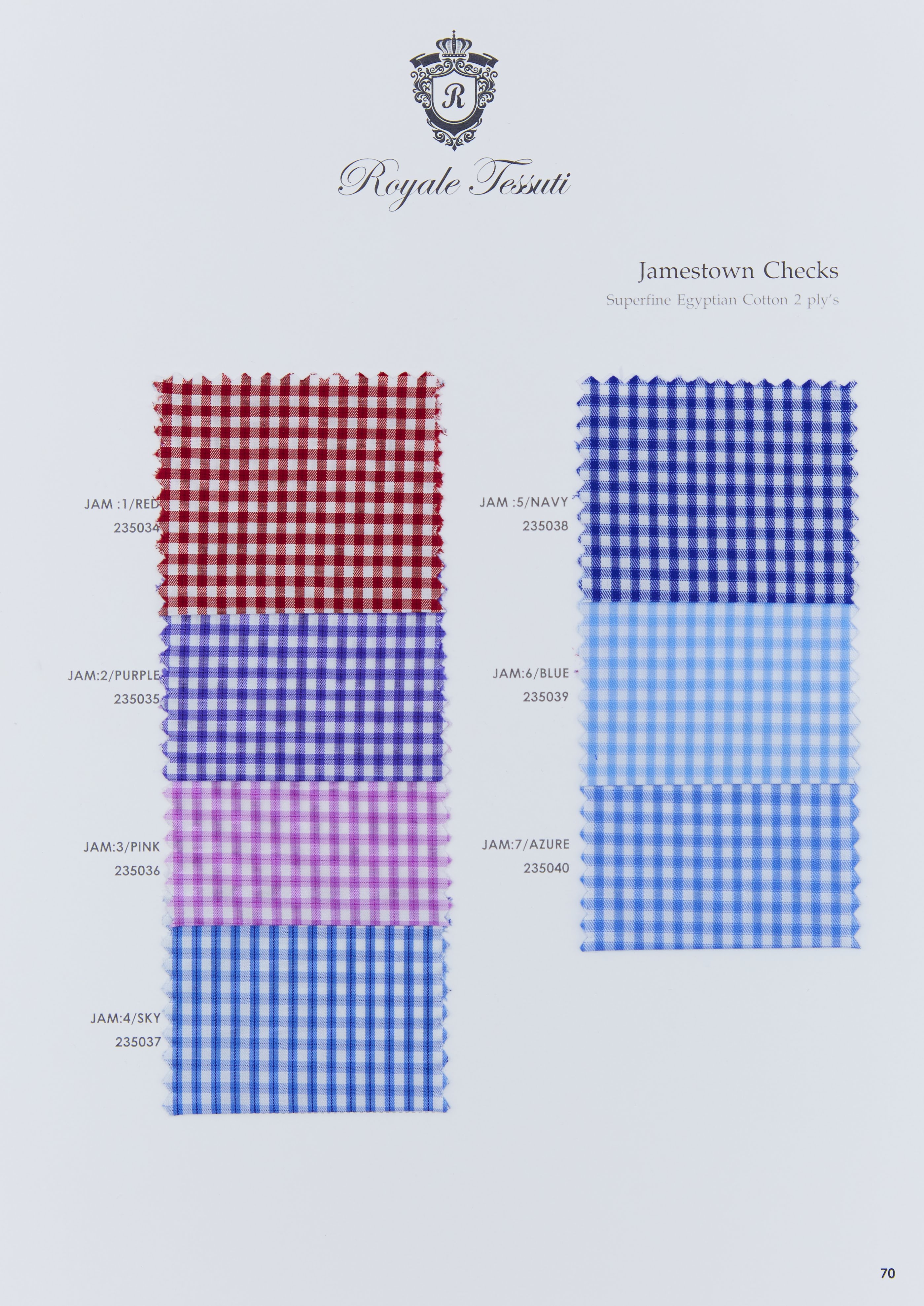 RT-070 — Classic Collection fabric swatch, code RT-070