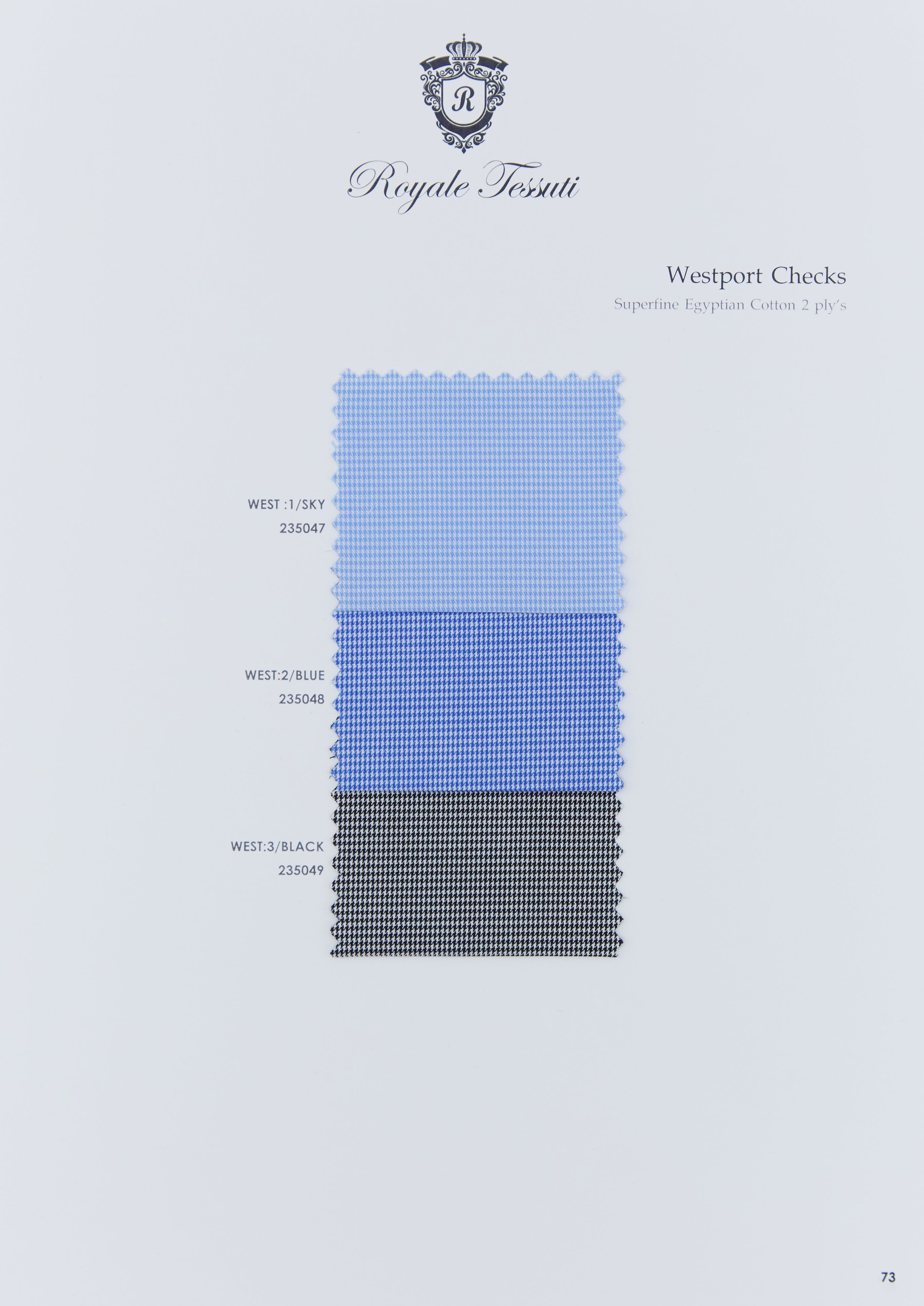 RT-073 — Classic Collection fabric swatch, code RT-073