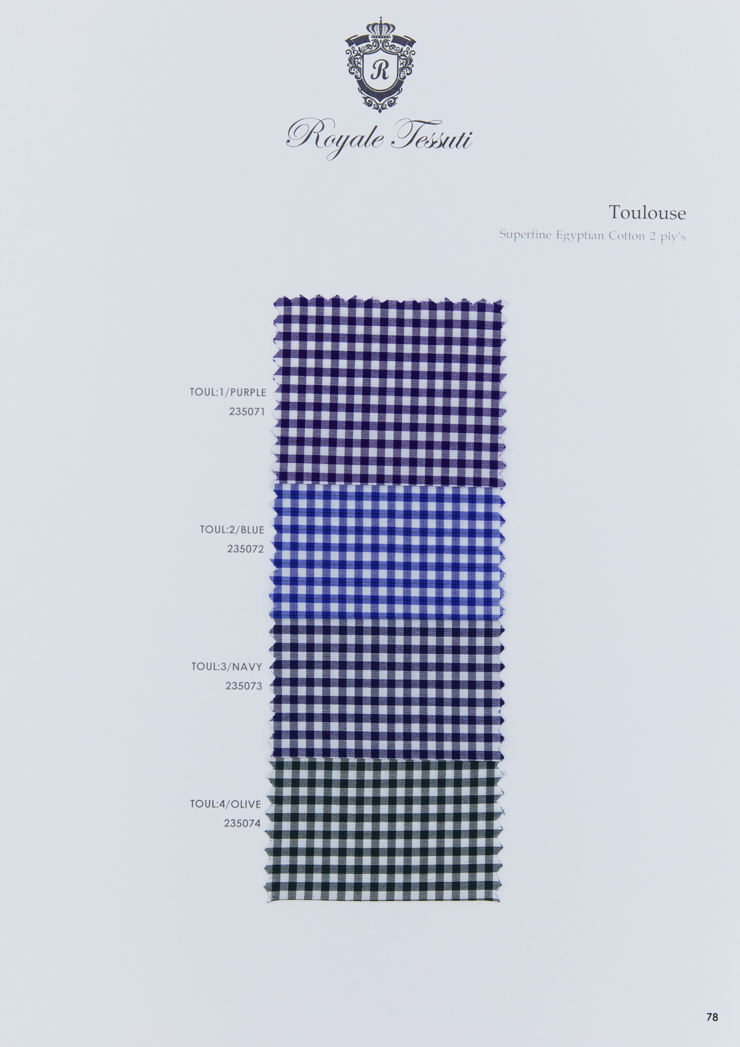RT-078 — Classic Collection fabric swatch, code RT-078