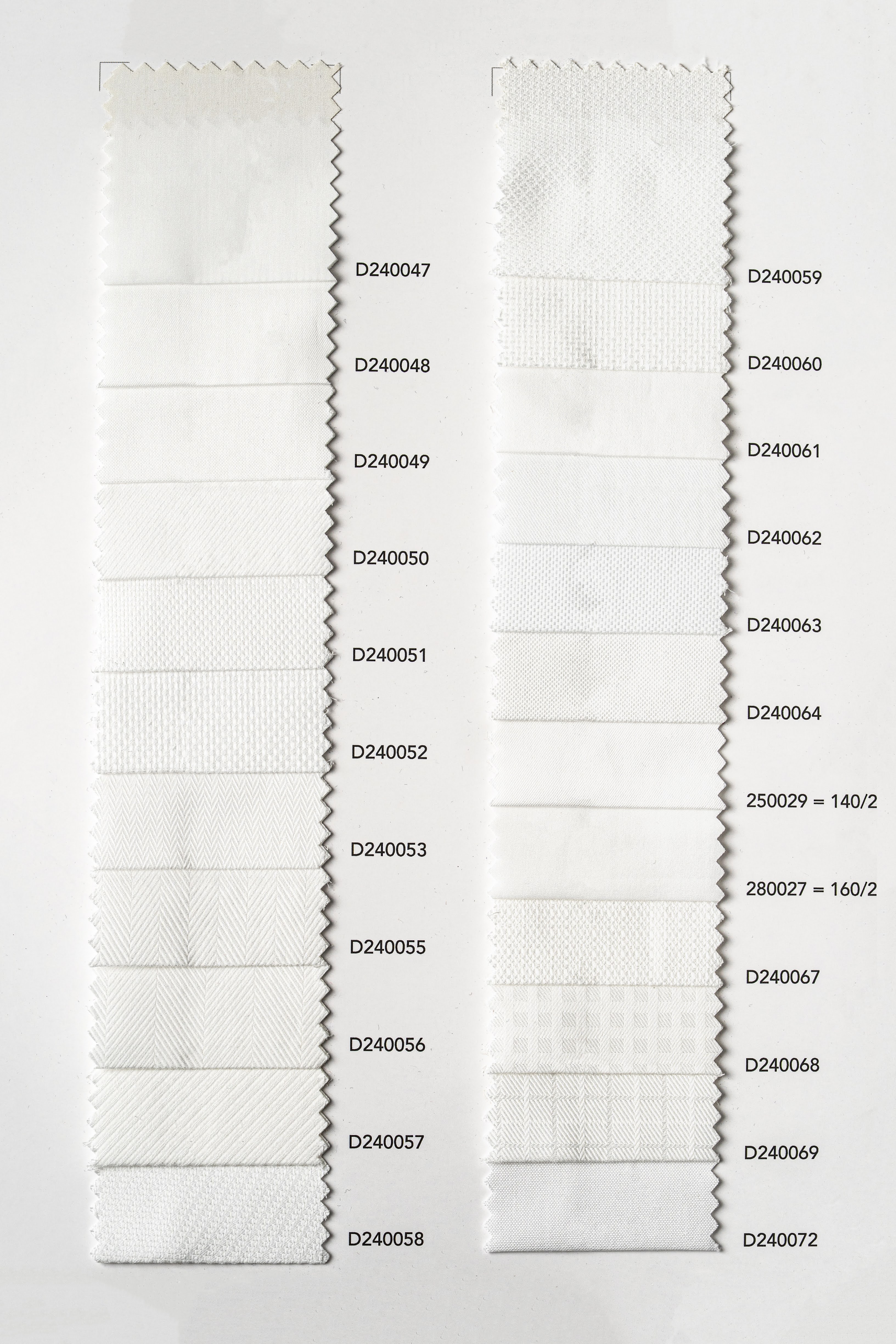 WOW-104 — White on White fabric swatch, code WOW-104